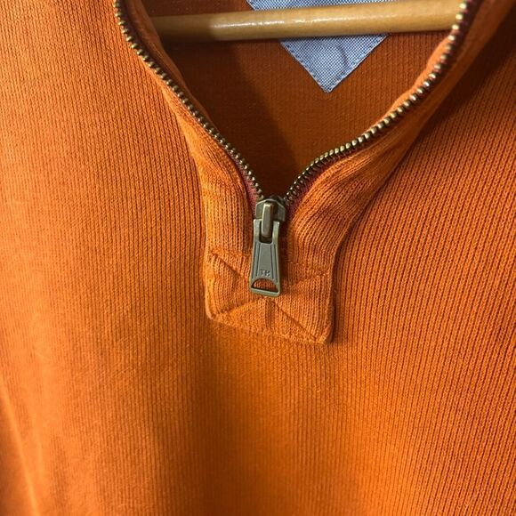 Tommy Hilfiger Orange Zip Up Sweater - Picture 4 of 7